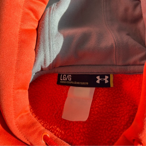 Under Armour | Fishing Hoodie | Size Mens L | Orange - Picture 8 of 8